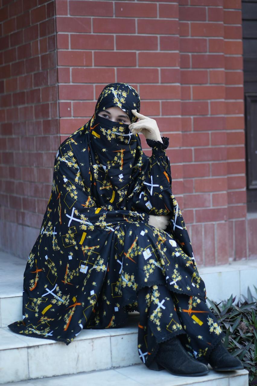 Elegant Palazzo long Khimar Set