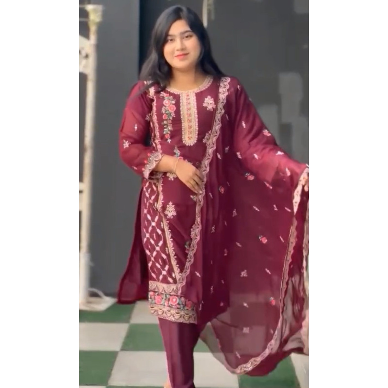 Georgette Embroidery Four Piece